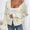 Casual Minimalist Cardigan Knit Outerwear For Women