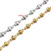 No Fade 1Meter Stainless Steel Chain for Jewelry Making DIY Love Heart Chain Curb Chains Gold Color Necklace Bracelet Components