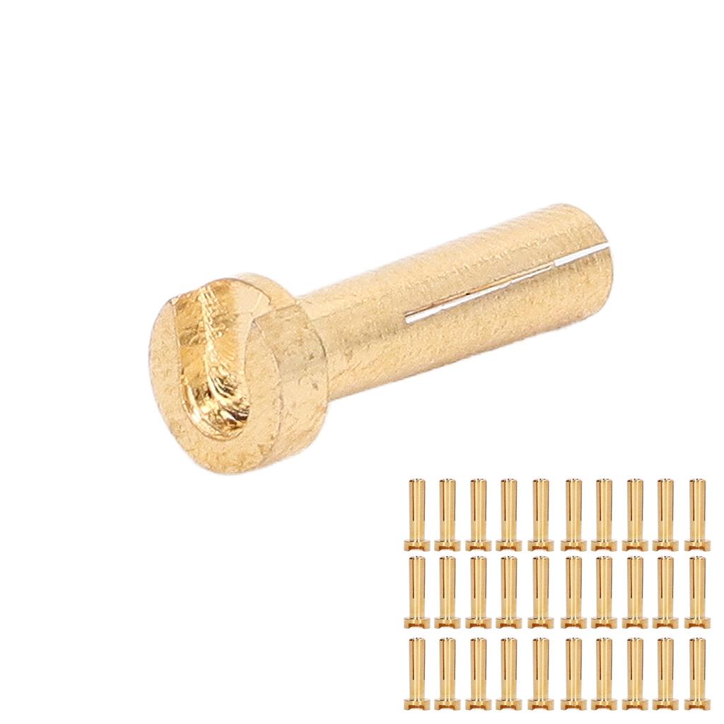 30Pcs Banana Plug Connectors Brass High Accuracy Standard RC Battery Wire Plug 4mm