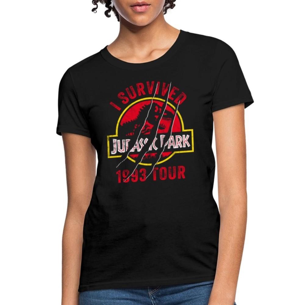 Jurassic Park Logo I Survived 1993 Tour Women s T-Shirt S