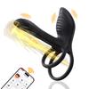 Vibrating Cock Double Ring for Men Penis Trainer Climax Clitoris G-spot Stimulator Vibrator Sex Toys for Couples Ejaculation Delay Ring Adult Supplies