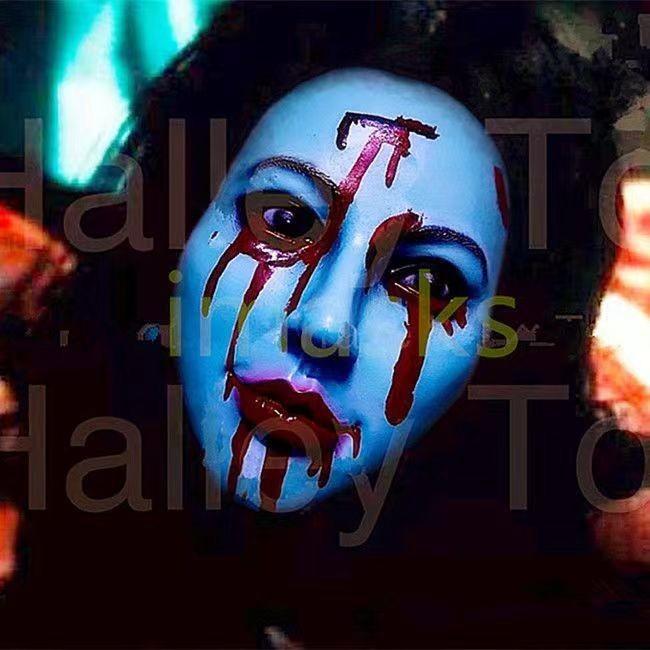 Strašidelná latexová halloweenská maska ducha pro cosplay děsivé rekvizity pro strašidelný dům
