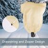 200CM X 240CM Huge Plant Cover with Zipper Drawstring Thickened Winter Tree Cover Freeze Protection Frost Cloth for Outdoor Plants