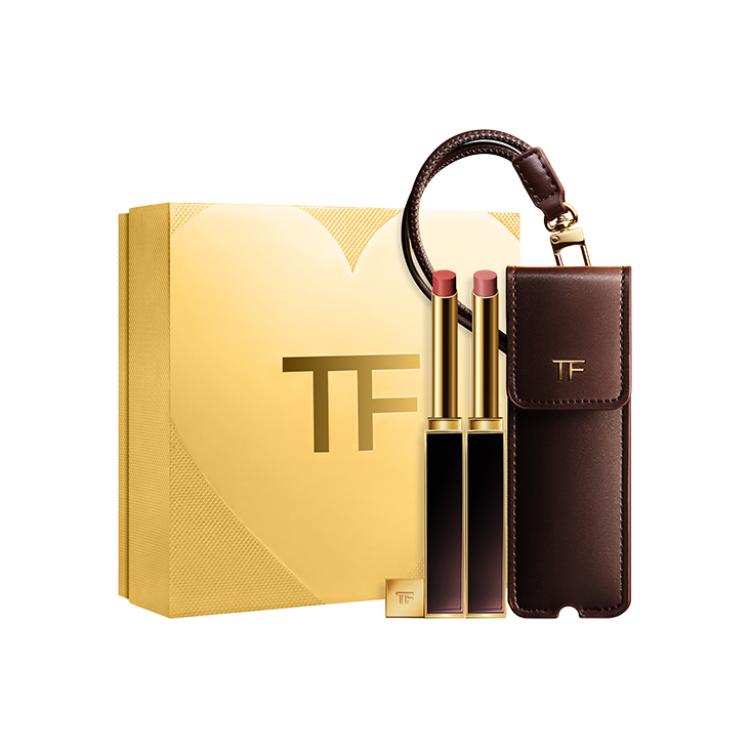 Tom Ford Slim Lip Color Shine Set Lipstick #152 0.9g+Lipstick #151 0.9g+Lipstick Bag