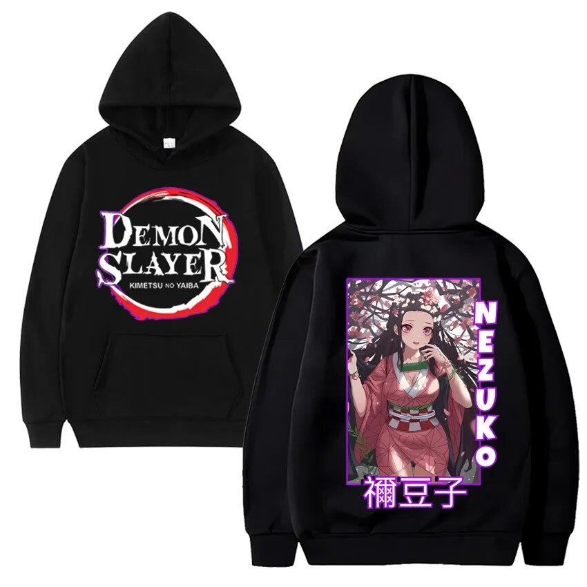 

Осінь Зима Вінтаж Аніме Худі Унісекс Жіночий одяг Demon Slayer Harajuku Вуличний одяг Унісекс Толстовка з довгим рукавом і капюшоном L