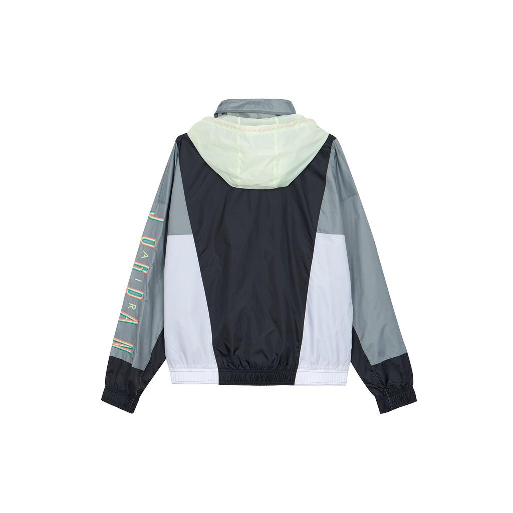 Jordan Sport DNA Logo Print Colorblock Hooded Jacket Men Outerwear Black CK9566-011