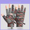Sommerliche Outdoor-Angelhandschuhe mit rutschfester Touchscreen-Oberfläche aus strapazierfähigem Polyester für Meeresangler