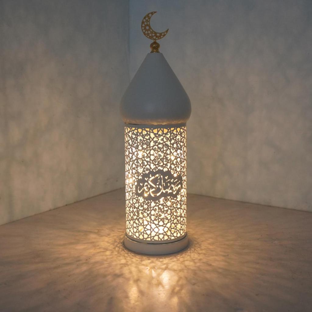 metal Lantern candle Lamp holder Ramadan Decoration Hollow Candle Holder Middle Eastern Style Tea candlestick for home deco