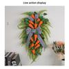 Easter Carrot Wreath, Window Display Hanging Decoration, Holiday Plant Vine Ring, Easter Decoration, Holiday Scene Craft.