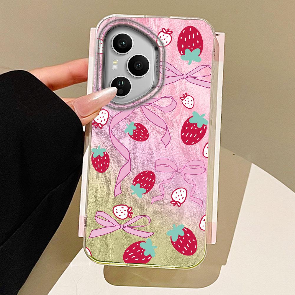 

Синий чехол для телефона с вишней, бантом и фруктами для Honor 400 200 90 Smart Pro Magic7 6 5 70 Lite X9a X9c X9b X8b X8a X8c X7c X6c X6b Honor X6C белый