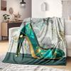1Pc Cartoon Print Flannel Blanket, High Quality Comfortable for All Seasons, Home Decor, Warmth and Comfort, Perfect for Christmas Birthday Gift