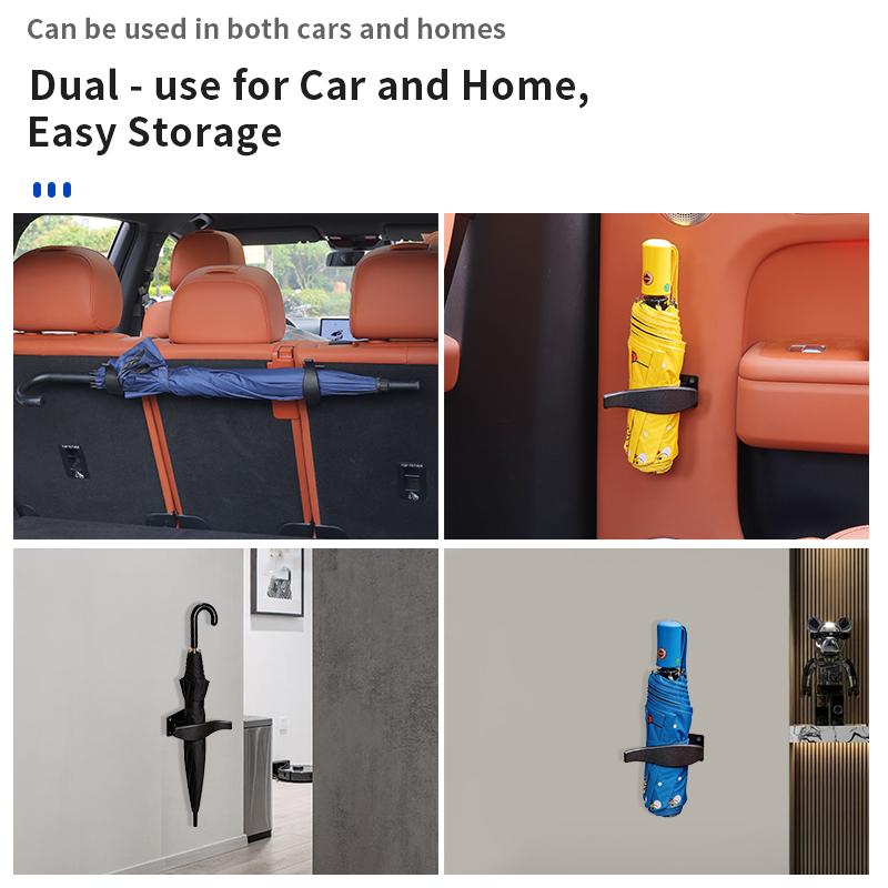 Car Umbrella Holder, Rear Trunk Mounting Clip, Multi-functional In-Car Umbrella Organizer, Universal for Family Vehicles