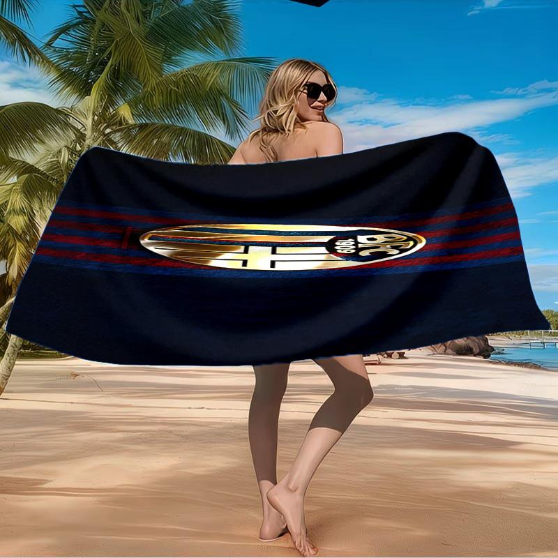 Bologna Crest Design Beach Towel Microfiber Beach Towel, Lightweight and Quick-Dry, for Summer Travel, Swimming Pool Fan Birthday Gift