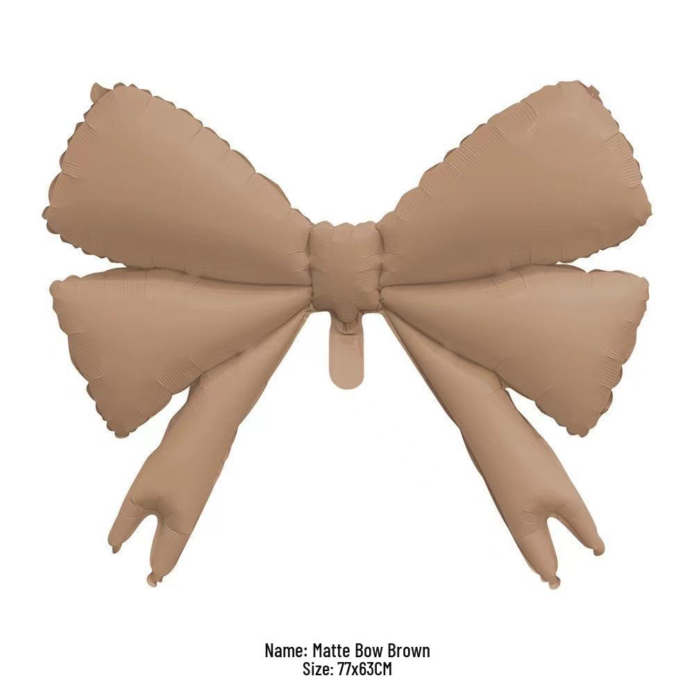 Korean-Style Macaron Color Bow Balloons for Baby Birthday Party Decor