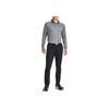 Under Armour Logo Print Square Neck Long Sleeve Polo Shirt Herren Polohemden Grau 1361610-035