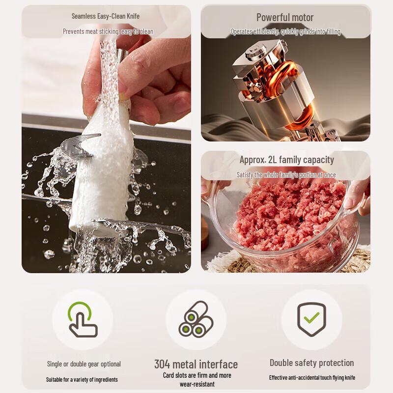 Midea Electric Multi-functional Food Processor & Meat Grinder CN plug (adapter included)