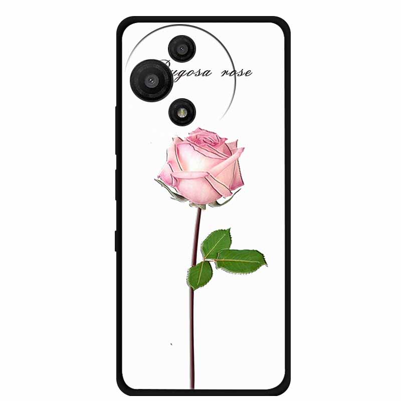 For TCL 60 SE Nxtpaper Case 3D Emboss Relief Flowers Black TPU Silicone Soft Back Cover Cases For TCL 60R Case 6.7" Fundas Bag