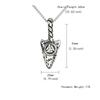 Men's Stainless Steel Necklace Triangle Standard Viking Rune Titanium Steel Pendant Nordic Jewelry