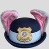 Judy Rabbit Police Officer Parent-Child Cosplay Hat with Rabbit Ears Headband for Kids