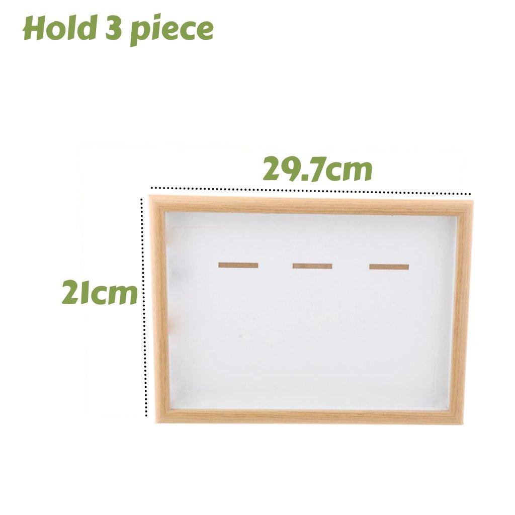 Wooden Honor Medal Display Photo Frame Medal Dust-Proof Display Case for Sports Military Medal Display Picture Frame