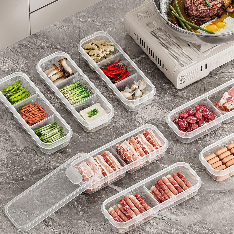 Refrigerator Freezing Organizer Square Storage Box Food Container Fruit Vegetables Storage Box Reusable Kitchen Storage Supplies