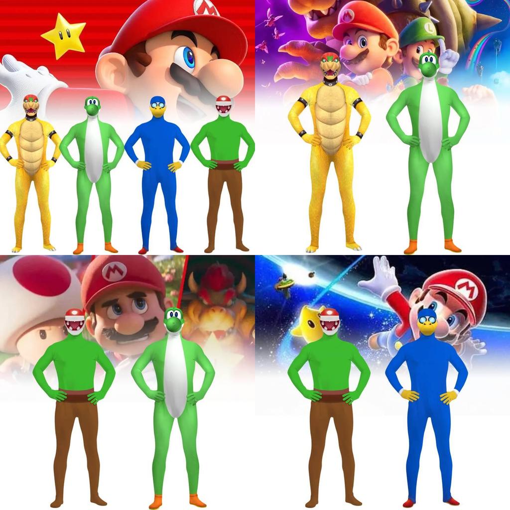 Vibrant Halloween Super Mario Bodysuit 3d Print Cosplay Costume For Adults And Kids