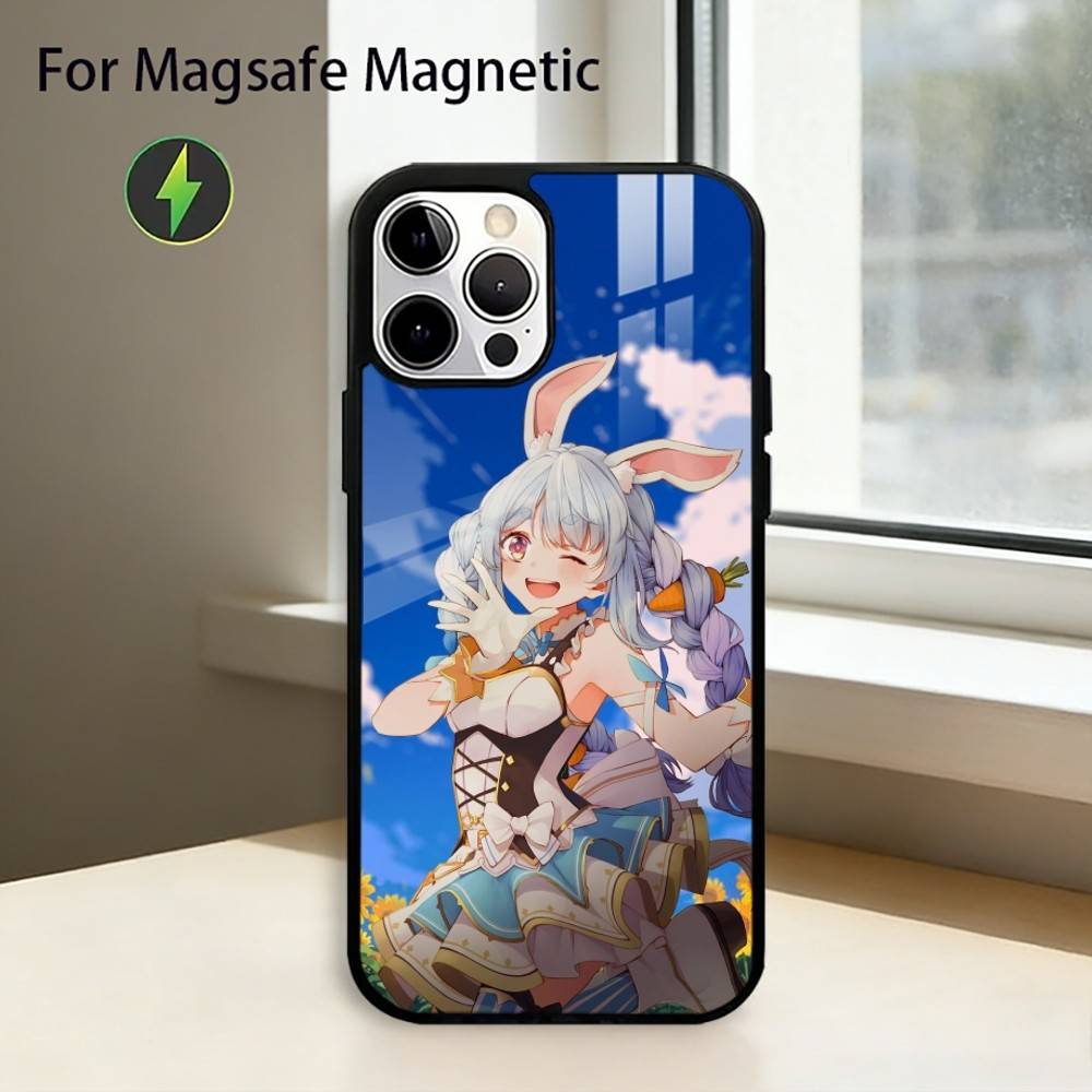 Holo U-Usada Pekora Phone Case For iPhone17,16,15,14,13,12,11 Plus,Pro Magnetic with Magsafe Wireless Charging