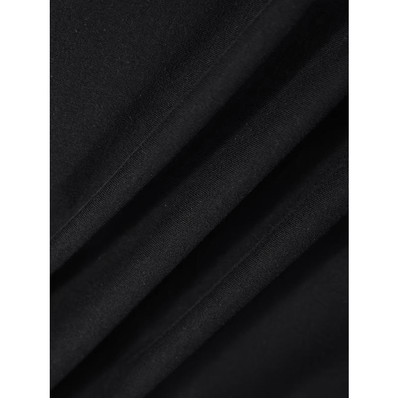 Women's Black Short Sleeve T-Shirt with Yellow Pencil and Bow Design -  Perfect for Casual Wear, Stylish and Fun Addition to Any Wardrobe