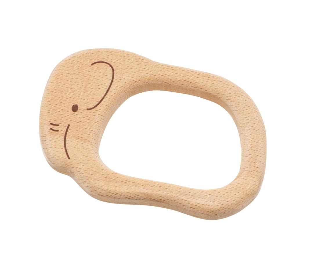 

Heiwa Kougyou MOCCO Forest Baby Toy Elephant Toy Made of Wood Beech Wood