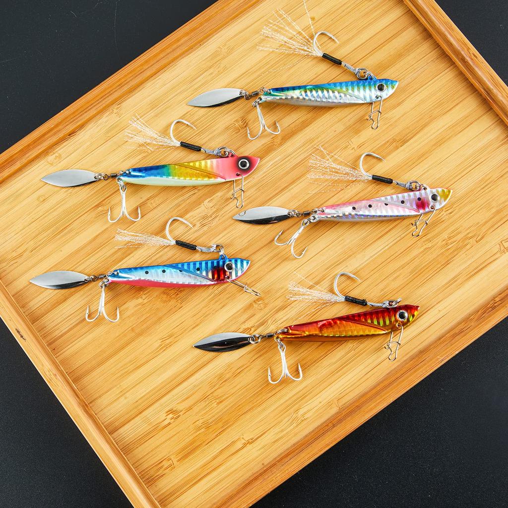 Metal Jig Set Flounder Lure Sea Bass 20g 30g 40g Bluefish Surf Metal Vibe Iron Plate Lure Flight Distance Color Set [Aoarashi Lure] (5 B, 40g)