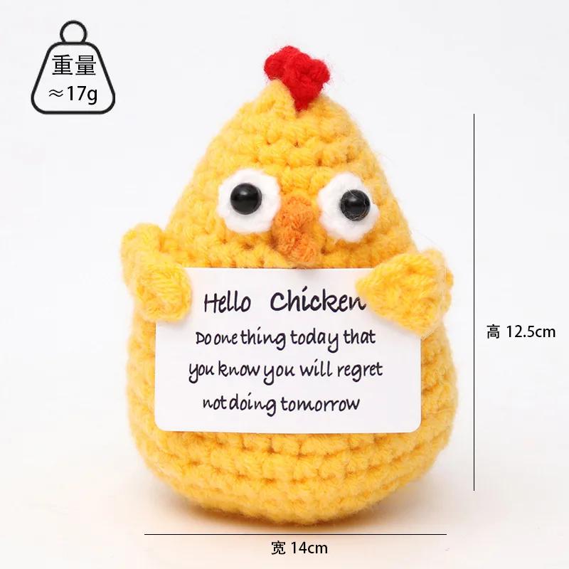 Hand-Woven Crochet Doll Positive Energy Potato Funny Vegetables Fruits Toy Emotion Expression Gift Pocket Hug Knitting Ornaments