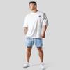 OROLN Gym Short Solid for Strength Training and Strength Training T-Shirt, Men's, Oversized, Sleeve, Stretch, Breathable, Sweat-Wicking, Color, (White