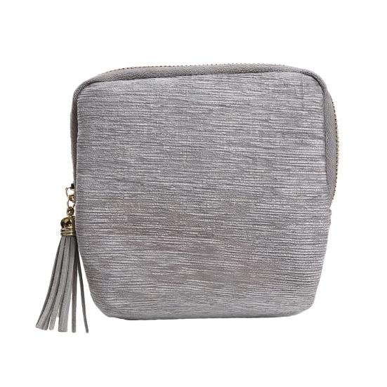 Sac à Bijoux Grande Capacité Fermeture Éclair Portable Organisateur de Bijoux de Voyage Multi-Compartiments Pochette de Rangement pour Bijoux