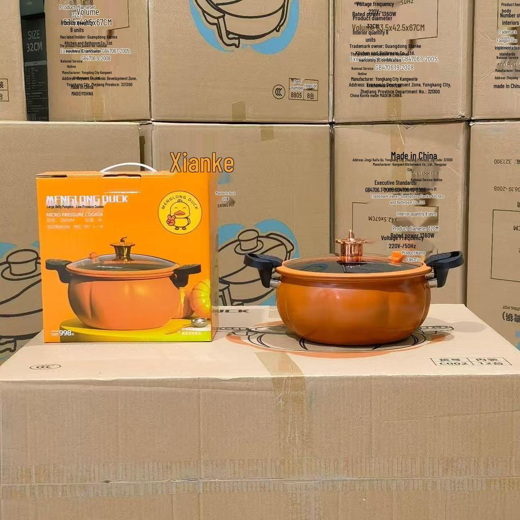 Antihaft-Großer Bauch Kürbis Eintopf & Schnellkochtopf - Ideal für Suppen & Geschenke