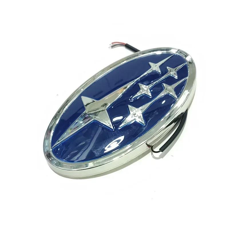 For Subaru STI Forester XV Outback Impreza Legacy WRX BRZ Tribeca 14x7.3cm Car LED Light Badge Sticker Auto Emblem Decoration VV333