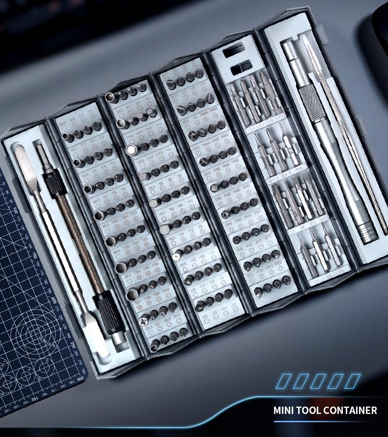 128-in-1 Magnetic Precision Screwdriver Set for Mobile & Home Appliance Repair