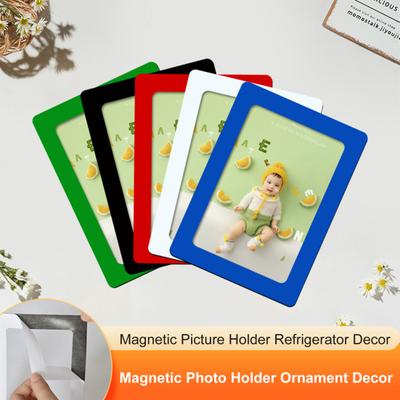 2 Stück Magnetischer Fotorahmen Starke Flexibilität Biegsam Glatte Oberfläche Magnetischer Bilderhalter Kühlschrankdeko Heimbedarf