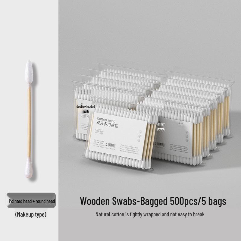 Disposable Double-Headed Cotton Swabs: Ear Cleaning & Makeup Use