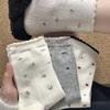 Floral White Socks - Breathable Mid-calf Socks Suitable for Spring and Autumn, Cute Frilly Socks with Multiple Layers, Summer Lightweight Long Socks