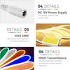 Led Silicone Tube Light Led Strip DC12V Waterproof Flexible Neon Rope Light Commercial DIY Cuttable Outdoor Lighting