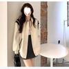 Women's American Apricot Baseball Jacket - Versatile Autumn/Winter Korean Style Top Coat With High-End Feel