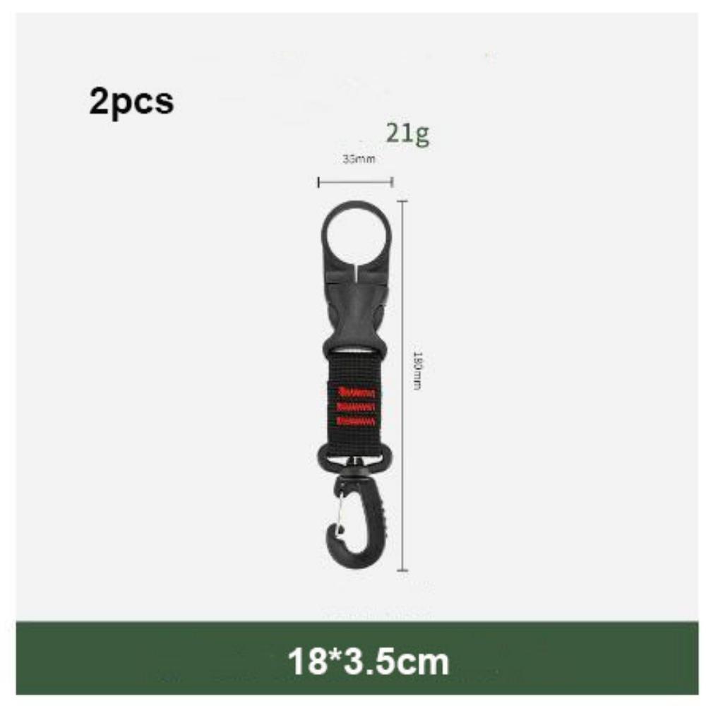 

2pcs Black Outdoor Mountaineering Buckles Tool Mineral Water Bottle Buckle 3