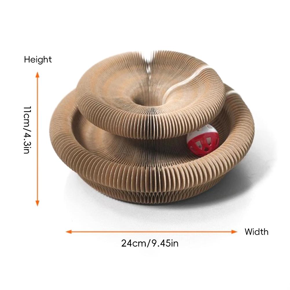 Magic Organ Cat Scratching Board Eco-Friendly Expandable Cat Scratch Pad Corrugated Paper Foldable Cat Tunnel Indoor Play Cat Supplies