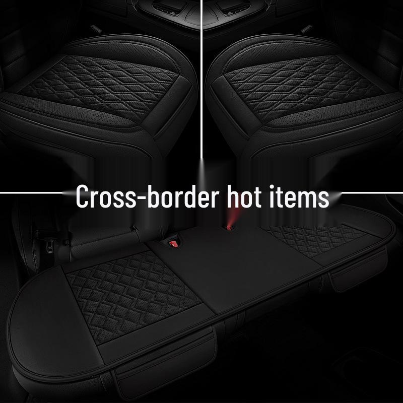 

Napa Leather Car Seat Cushion Set - 3-Piece, Backless, Full Coverage for Office or Vehicle