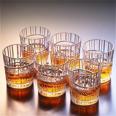 9.2oz/9.8oz Engraved Whisky Glass Creative Wine Glass Party High End Transparent Foreign Wine Cup Cold Drink Mug Bar Accessories