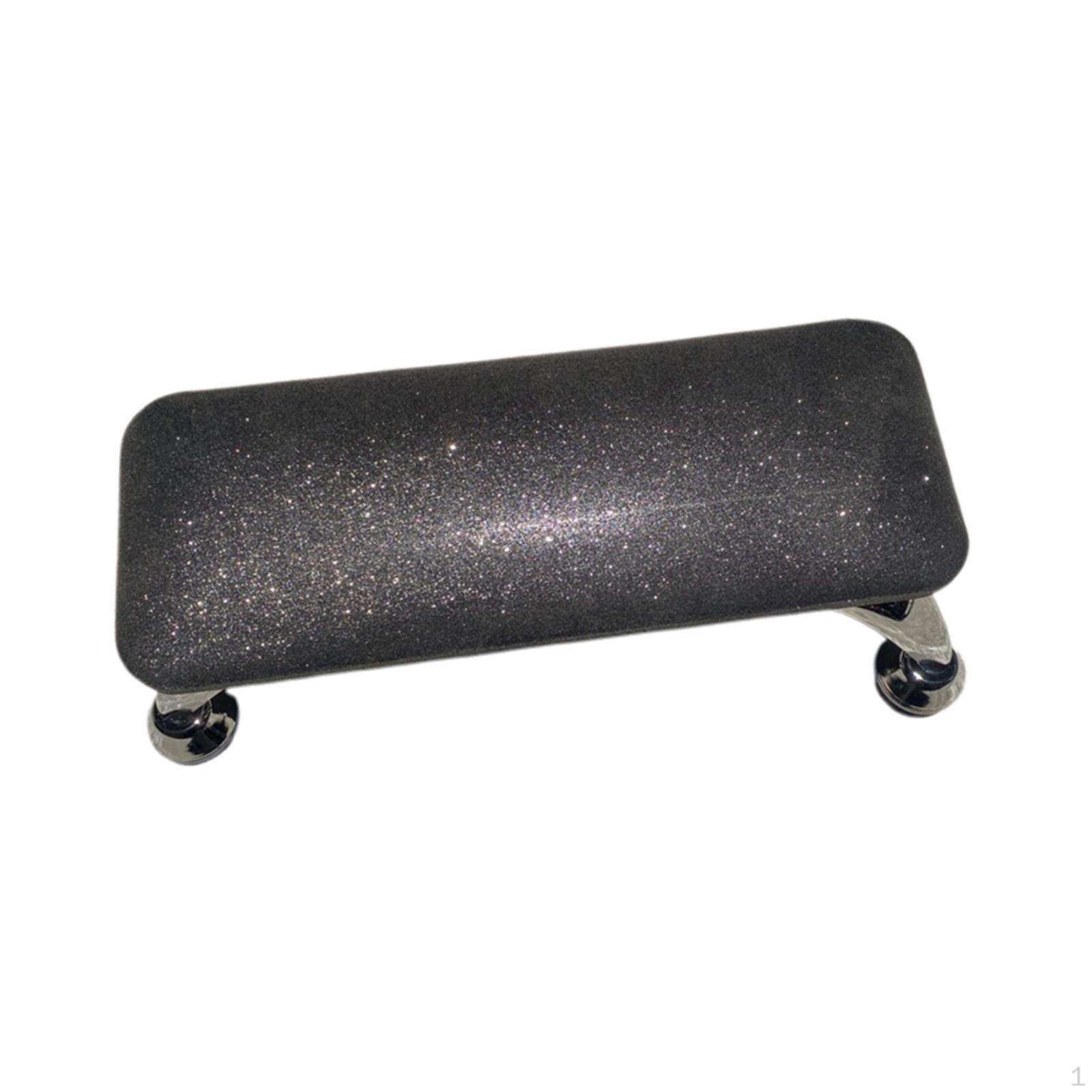 

Подставка для ног для маникюра и дизайна ногтей, подставка для ног, 15,7x5,9x4,7 дюйма, многоцелевая подушка из искусственной кожи Black