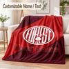 Custom Text Flannel Blanket Nottingham Forest FC Print Warm Cozy Blanket Home Sofa Bedding