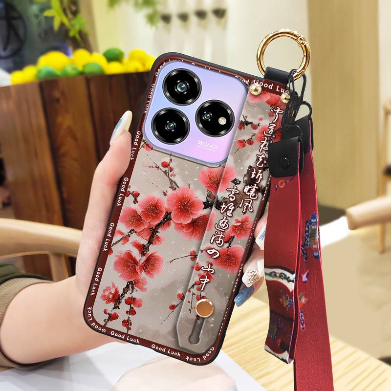 Back Cover For Mom Phone Case For ZTE Blade V60 Design/Axon 60 Lite Wrist Strap Wristband Anti-dust Phone Holder Lanyard