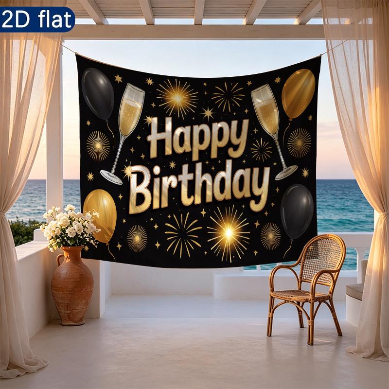 Party Backdrop Happy Birthday Birthday Photo Booth Background Front Door Decor