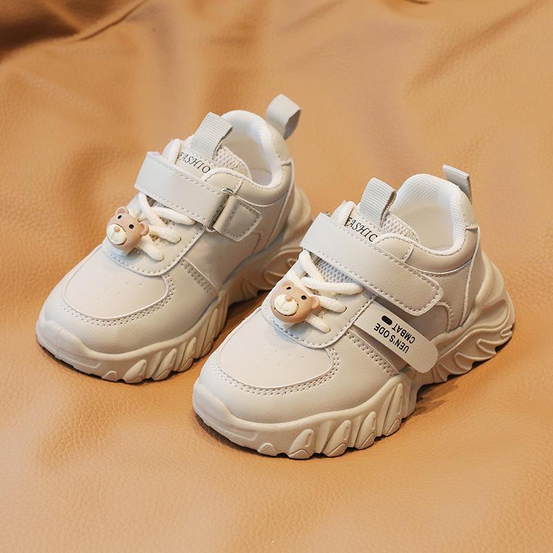 Spring Autumn Kids Sneakers Non Slip Soft Sole Dad Shoes Boys Girls Casual White Shoes Comfortable Running Trainers